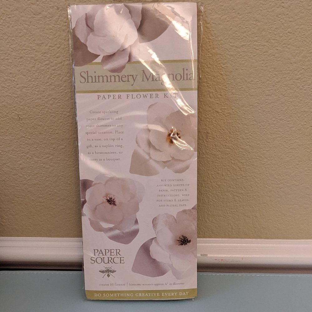 Paper Flower Kit Shimmery Magnolia Paper Source New
